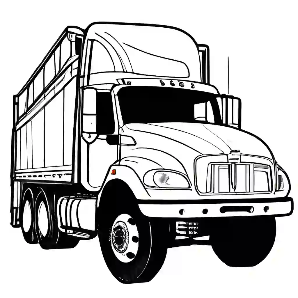 Flatbed Trucks coloring pages